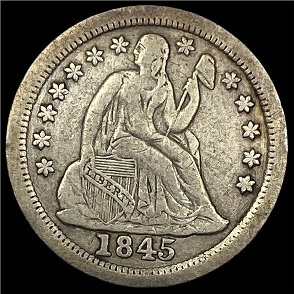 1845-O Silver Seated Liberty Dime LIGHTLY CIRCULATED