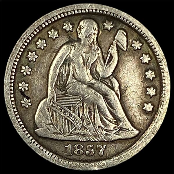 1857 Seated Liberty Dime LIGHTLY CIRCULATED