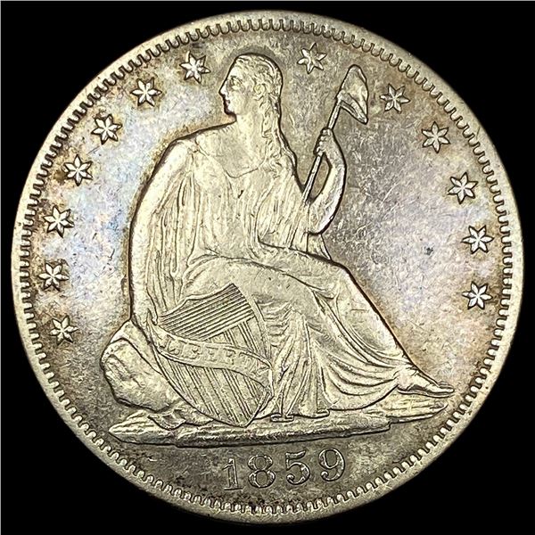 1859-S Silver Half Dollar CLOSELY UNCIRCULATED