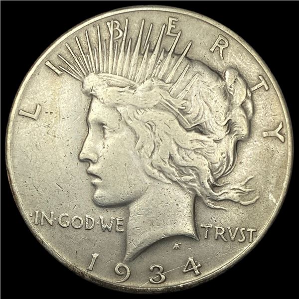 1934 Peace Silver Dollar LIGHTLY CIRCULATED