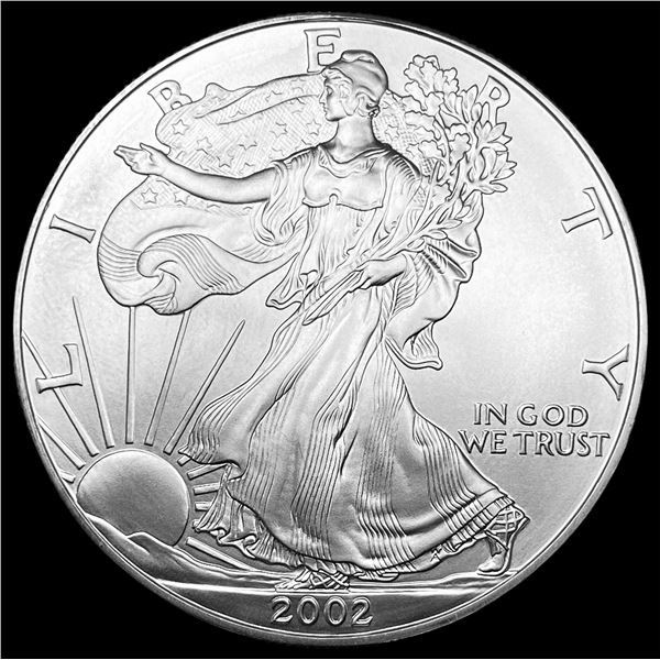 2002 1 oz Silver American Eagle $1 SUPERB GEM BU