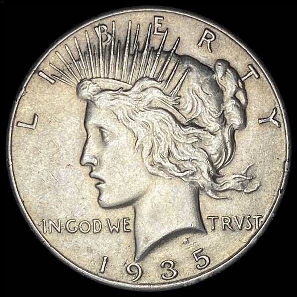 1935 Silver Peace Dollar CLOSELY UNCIRCULATED