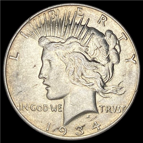 1934 Silver Peace Dollar CLOSELY UNCIRCULATED