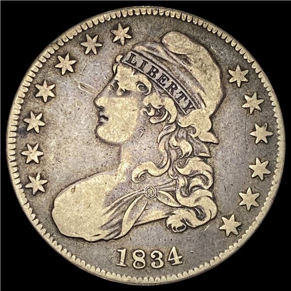 1834 Capped Bust Half Dollar LIGHTLY CIRCULATED