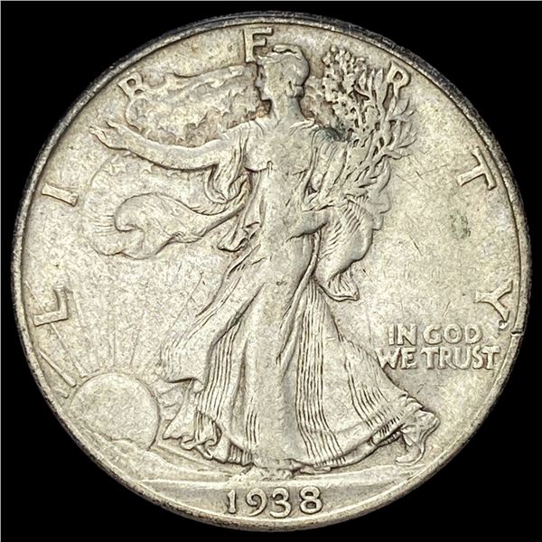 1938-D Silver Walking Liberty Half Dollar NEARLY UNCIRCULATED