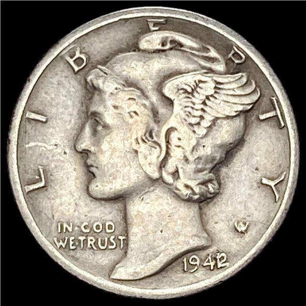 1942-S Silver Mercury Dime NEARLY UNCIRCULATED