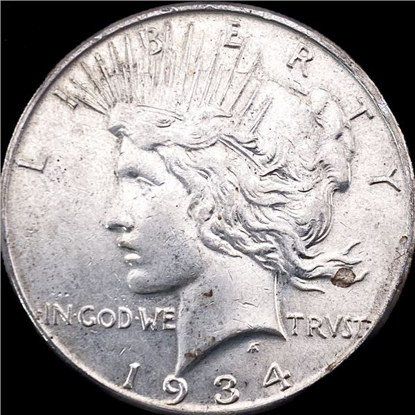 1934 Peace Silver Dollar CHOICE AU