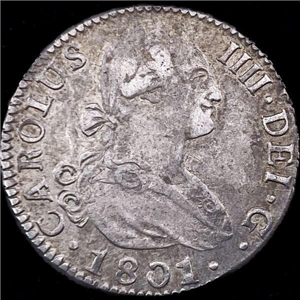 1801 Spain Silver 2 Reales Mexico Mint (Mo). HIGH GRADE
