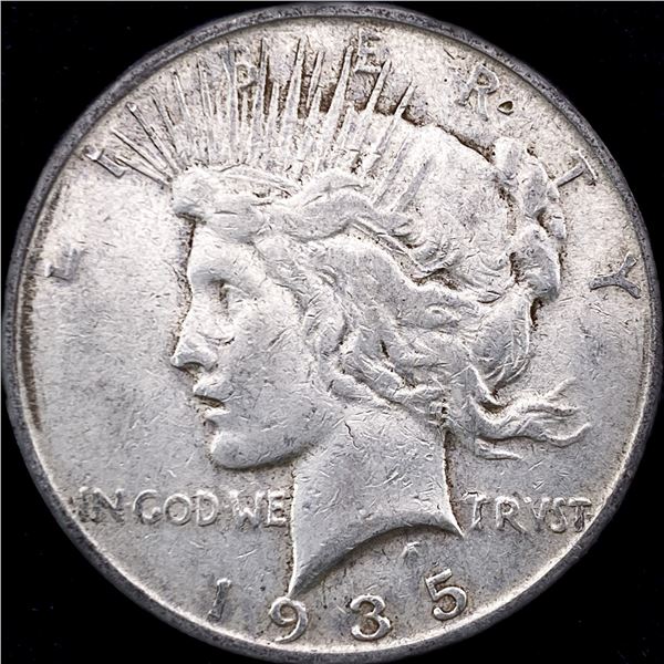 1935 Silver Peace Dollar NEARLY UNCIRCULATED