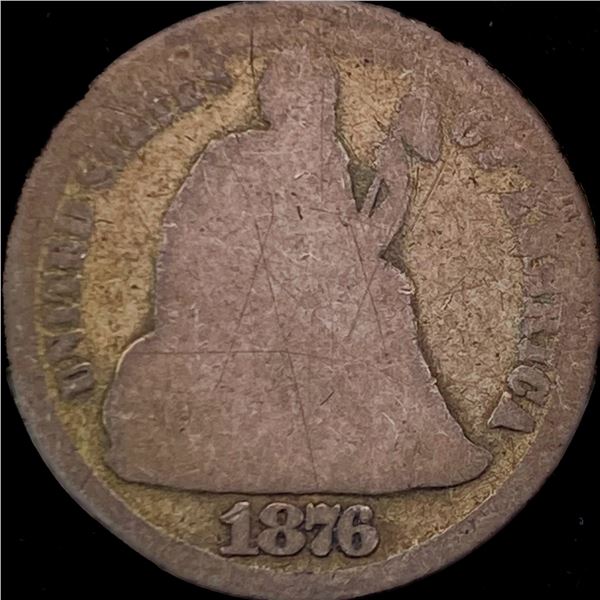 1876 Seated Liberty Dime NICELY CIRCULATED
