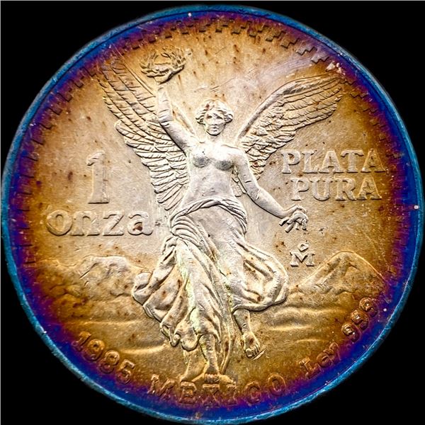1985 TONED Mexico 1 Onza Silver Libertad SUPERB GEM BU