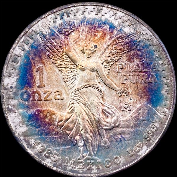 1985 TONED Mexico Silver 1 Onza Libertad SUPERB GEM BU