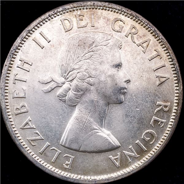 1959 Silver Dollar Canada Canoe UNCIRCULATED