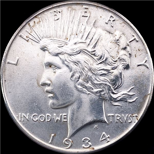 1934 Peace Silver Dollar CHOICE AU