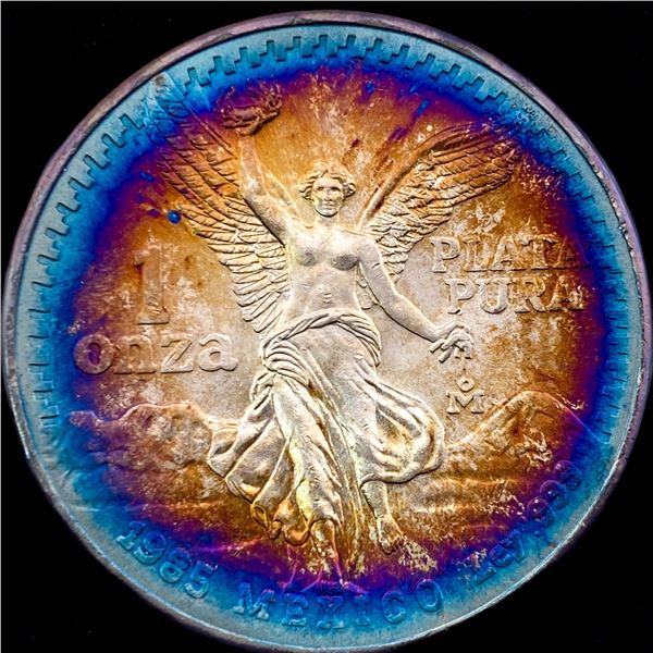 1985 TONED Mexico Silver 1 Onza Libertad SUPERB GEM BU