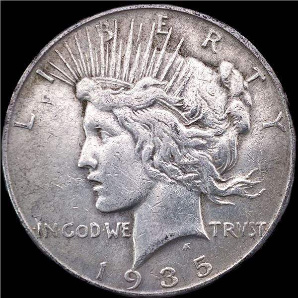 1935 Silver Peace Dollar NEARLY UNCIRCULATED