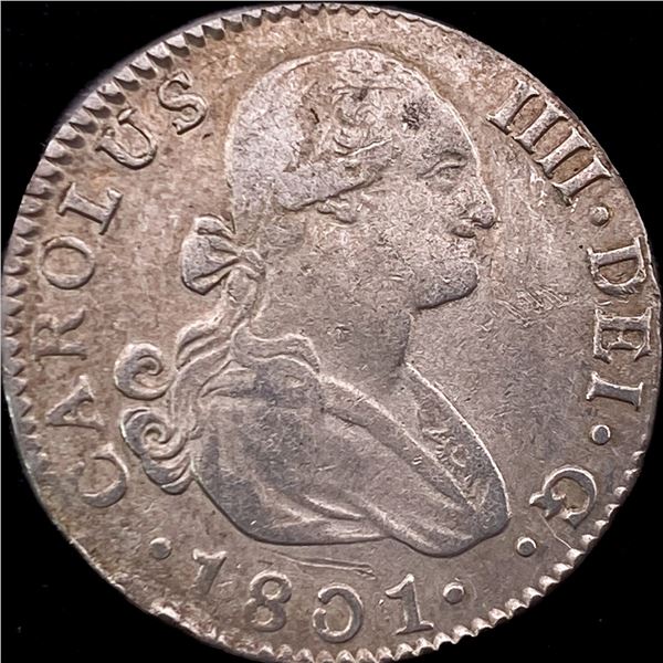 1801 Silver 2 Reales Mexico City Mint HIGH GRADE