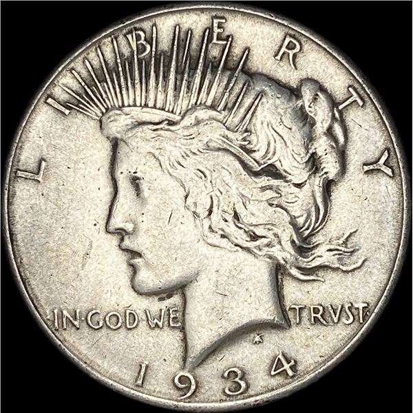 1934 Silver Peace Dollar NEARLY UNCIRCULATED
