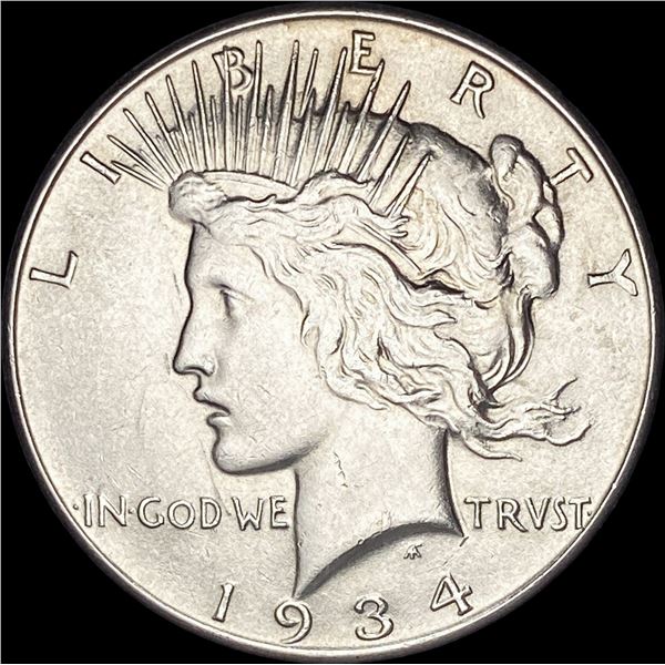 1934 Peace Silver Dollar CHOICE AU