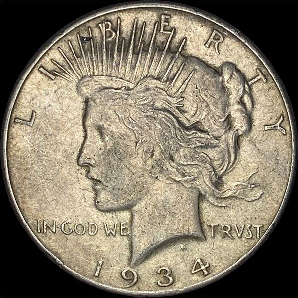 1934 Silver Peace Dollar CLOSELY UNCIRCULATED