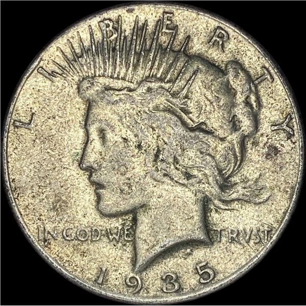 1935 Silver Peace Dollar NEARLY UNCIRCULATED