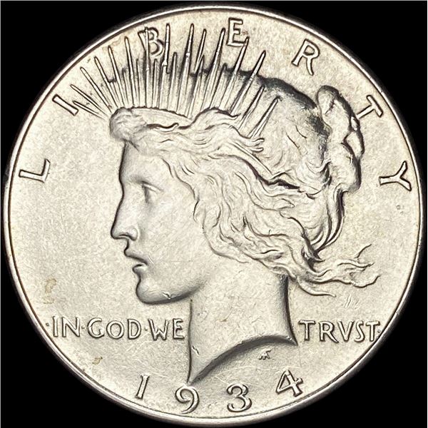1934 Peace Silver Dollar CHOICE AU