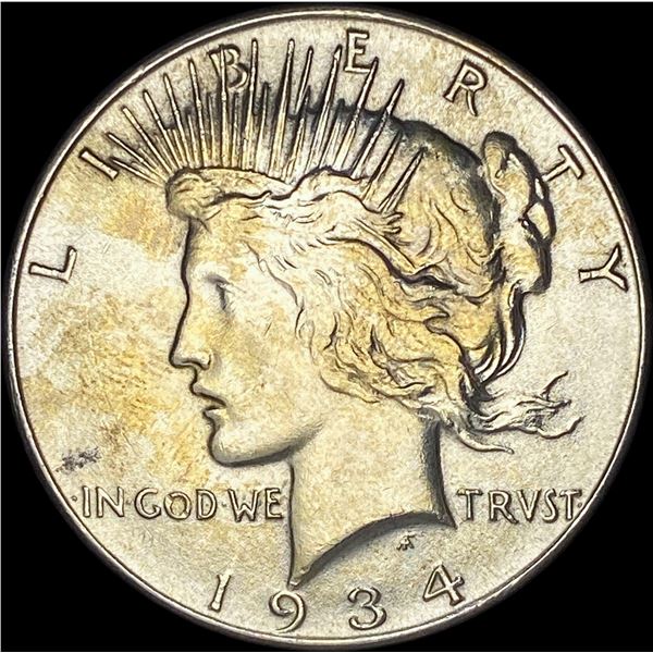 1934 Silver Peace Dollar CHOICE AU