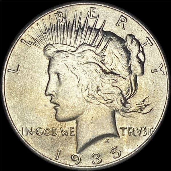 1935 Silver Peace Dollar CLOSELY UNCIRCULATED