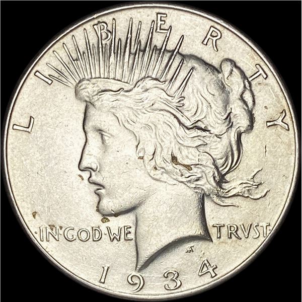 1934 Peace Silver Dollar CHOICE AU