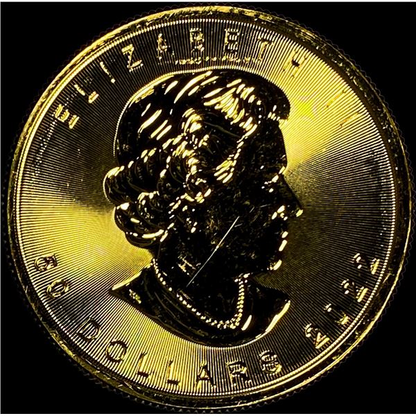 Gold 1 oz 2022 Canadian Maple Leaf $50 SUPERB GEM BU