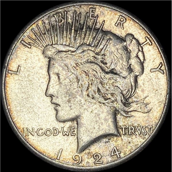 1924-S Silver Peace Dollar CLOSELY UNCIRCULATED