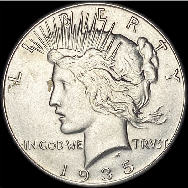 1935 Silver Peace Dollar CLOSELY UNCIRCULATED