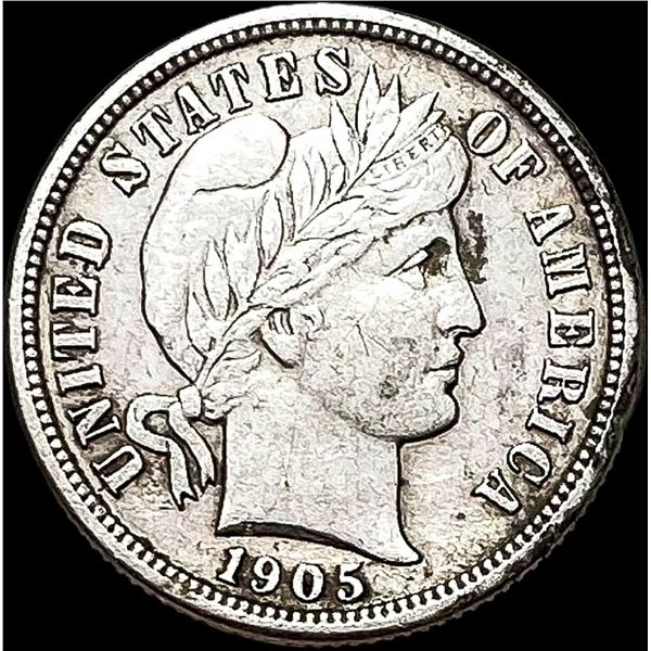 1905-S Silver Barber Dime CLOSELY UNCIRCULATED