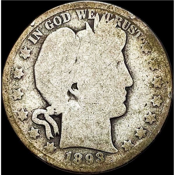 1893-S Silver Barber Quarter NICELY CIRCULATED