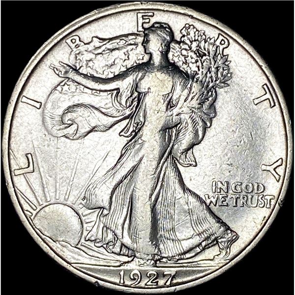 1927-S Silver Walking Liberty Half Dollar NEARLY UNCIRCULATED