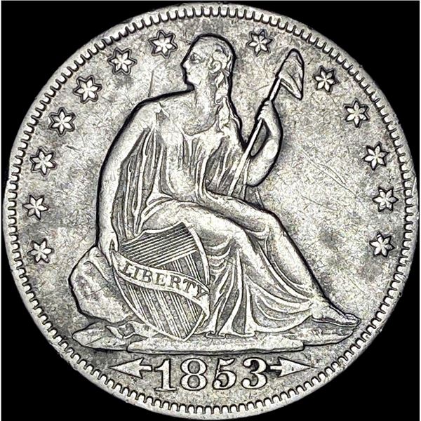 1853-O Seated Liberty Half Dollar Arrows/Rays NEARLY UNCIRCULATED