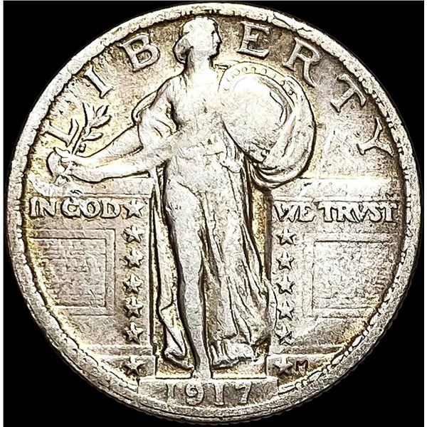 1917 Type 1 Silver Standing Liberty Quarter LIGHTLY CIRCULATED
