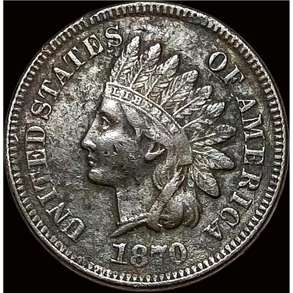 1870 Indian Head Cent NEARLY UNCIRCULATED