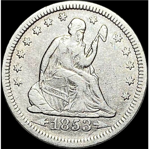 1853 Arrows Seated Liberty Quarter CLOSELY UNCIRCULATED
