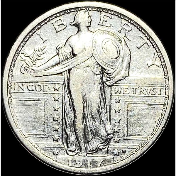 1917 Type 1 Standing Liberty Quarter LIGHTLY CIRCULATED