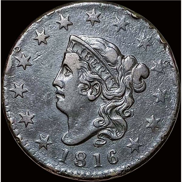 1816 Coronet Head Large Cent NEARLY UNCIRCULATED