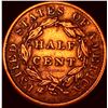 Image 2 : 1833 Classic Half Cent CLOSELY UNCIRCULATED