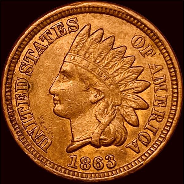 1863 Indian Head Cent CLOSELY UNCIRCULATED
