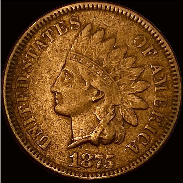 1875 Indian Head Cent NEARLY UNCIRCULATED