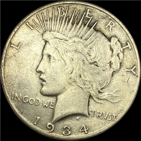 1934-S Silver Peace Dollar NEARLY  UNCIRCULATED