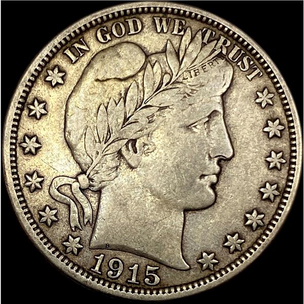 1915-D Silver Barber Half Dollar NEARLY  UNCIRCULATED