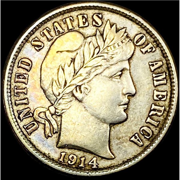 1914-D Silver Barber Dime CLOSELY  UNCIRCULATED