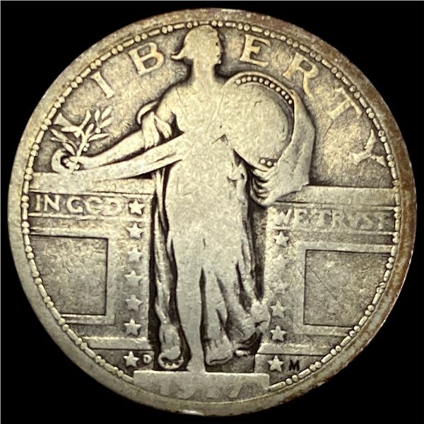 1917-D Type 1 Silver Standing Liberty Quarter NICELY CIRCULATED