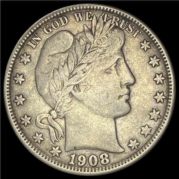 1908-O Silver Barber Half Dollar LIGHTLY  CIRCULATED