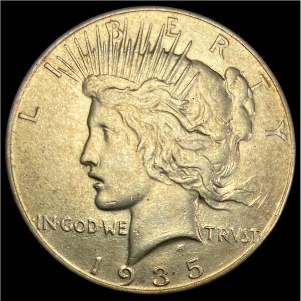 1935 Silver Peace Dollar CLOSELY UNCIRCULATED
